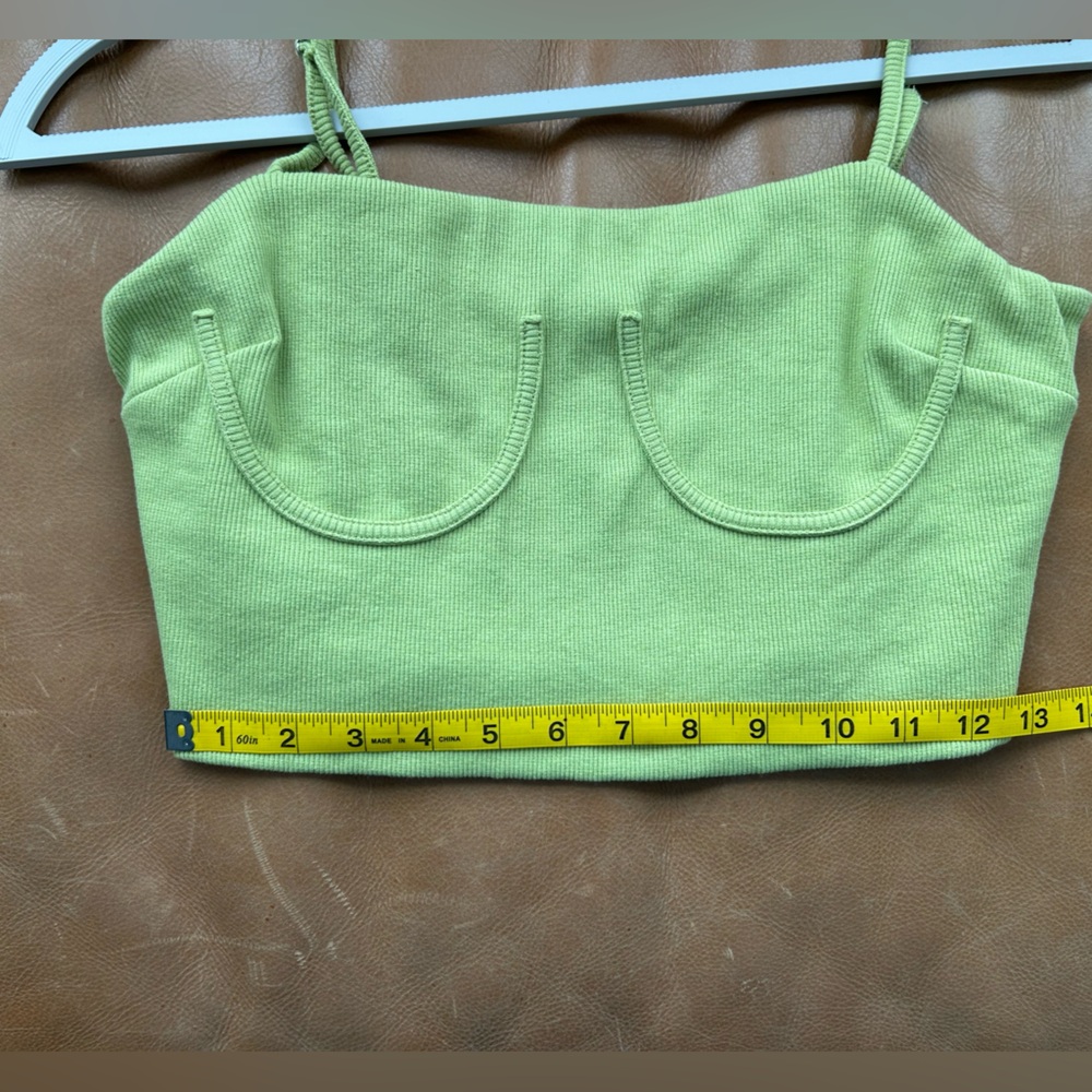 Lulu's Lime Ribbed Crop Top - Picture 6 of 6